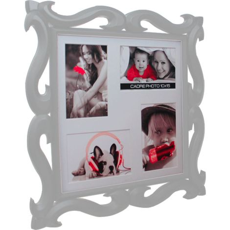 Cadre mural 4 photos design baroque