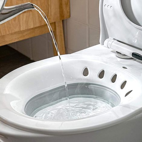 Foldable Sitz Bath For Toiletseat Sitz Bath Basin For Pregnant Womenhemorrhoidselderlyfits Universal Toilets And Commode Chair Gray (1/5)