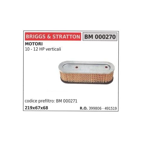 Filtro de aire BRIGGS&STRATTON para cortacéspedes 10 12 CV VERTICAL