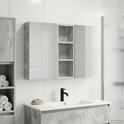 vidaXL Bathroom Cabinet Set 3 pcs 80 x 10.5 x 50 cm Engineered wood (1/5)