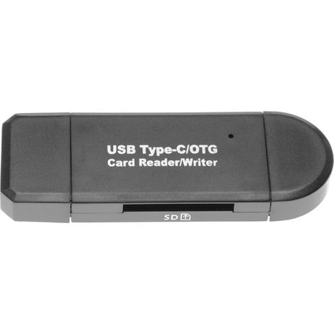 vhbw SD Kartenleser USB Hub für Speicherkarten, Smartphone, PC u.v.m. - Mit Schutzkappe (1/4)