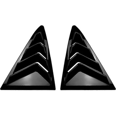 Garniture de volets et persiennes triangulaires pour vitres arrière de voiture Fiesta MK8 2018+ Noir brillant (1/4)