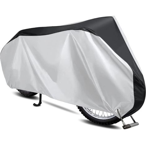 Housse de moto extérieure (200 x 70 x 110 cm), housse de scooter de vélo imperméable 190T, protège contre les fientes d'oiseaux, l'eau, la poussière, la neige, la pluie, le vent et les rayons UV. (1/5)