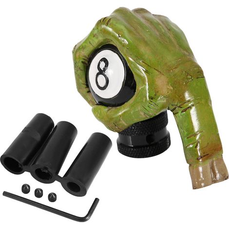 Manette de levier de vitesse universelle en forme de crâne squelette et boule 8, pour voiture manuelle (1/5)