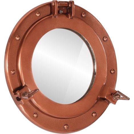 vidaXL Miroir en forme de hublot mural Ø30 cm aluminium et verre (1/5)