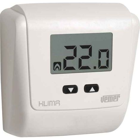 Thermostat électronique mural à batterie Vemer VE729000 Klima LCD