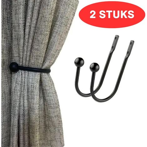 Fermacravatte per tende - Set da 2 - Staffe per tende - Ganci fermatende - Bronzo (1/5)