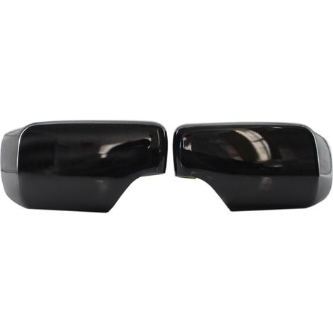 Paire Coques Rétroviseurs Latéraux Pour BMW Série 3 5 E46 E39 1998 2005 Noir Brillant (1/4)