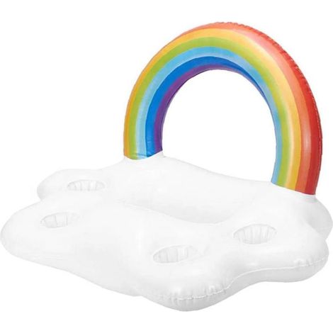 Porte-boissons flottant gonflable pour piscine, spa, jacuzzi, piscine, accessoires pour fêtes aquatiques et bassins. (1/5)