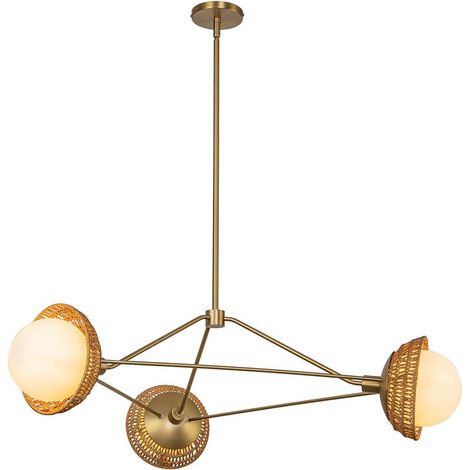 Elstead Alora Mood Perth Suspension contemporaine en or brossé, 3 ampoules E14 (1/5)