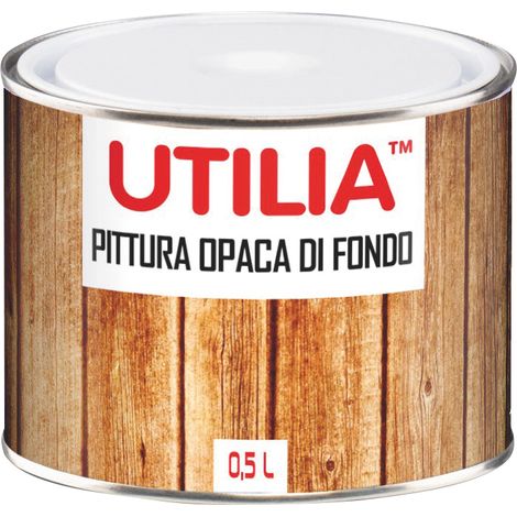 Utilia FONDO BIANCO OPACO PER LEGNO ml. 500 6.00 pz