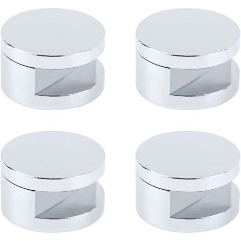 Pinces à Verre en Cuivre Massif Lot de 4, Fixation Miroir pour Verre de 5 à 12 mm, Facile à Installer (1/5)
