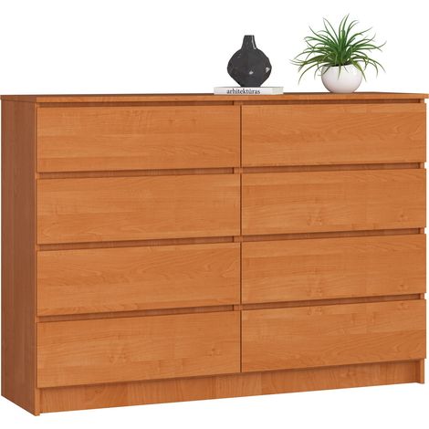 Cassettiera AKORD K140 Ontano 138 cm 8 cassetti 138x40x99 cm