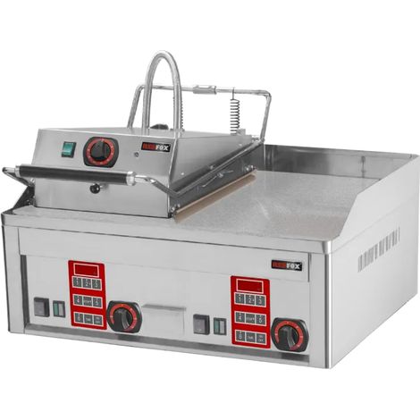 Steak gril électrique avec un minuteur numérique et plaque de contact supérieure 65x48 TOP REDFOX - FTHC 60 ED + KD 30 - REDFOX
