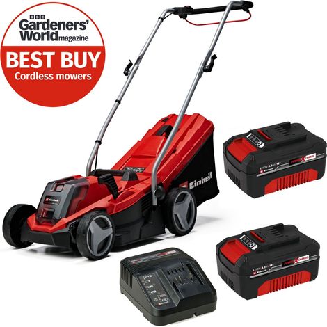 Einhell 33cm Cordless Lawnmower 18V Rotary PXC GE-CM 18/33 Li 2 x 4Ah Batteries (1/5)