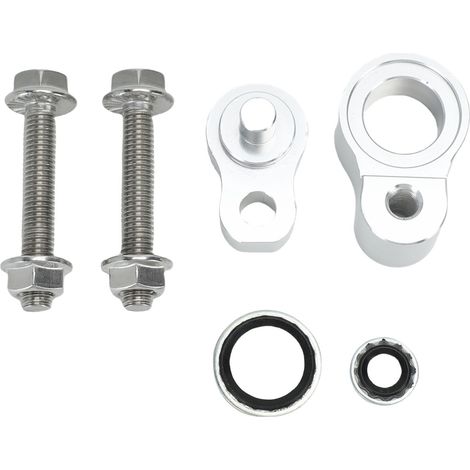 Blocage de climatisation arrière en aluminium avec joints HNBR – Kit d'élimination de conduits AC pour véhicules (2 écrous M8, 2 vis hex, 2 joints)