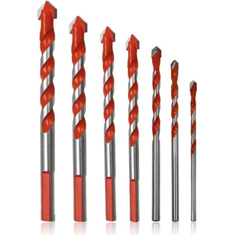 Set di 7 punte da trapano esagonali in metallo con rivestimento in TiN – per forare legno, metallo e plastica – qualità professionale