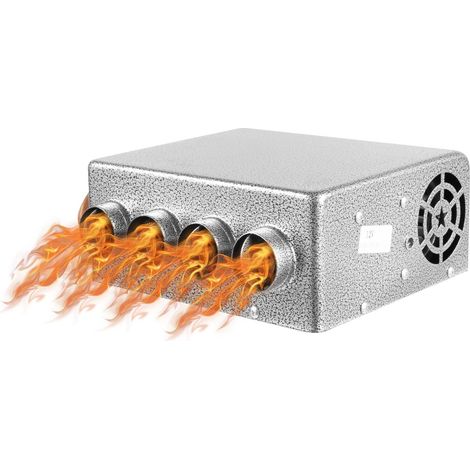 Chauffage Auxiliaire Universel 12V, Ports Auto Car Truck Underdash Compact Heater avec Commutateur de Vitesse 12V pour Voiture ou Camion