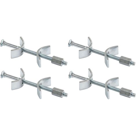 Cyclingcolors – Lot de 4 vis relieuse M6 x 150mm – Pour assemblage robuste de panneaux bois – Étriers de fixation inclus – Pour meubles et structures
