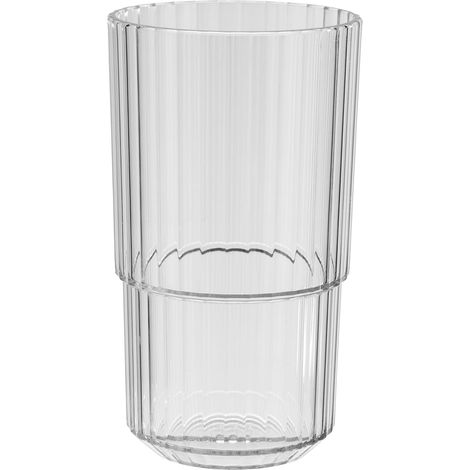 Gobelet Linea - Verre Tritan en plastique - 0,5 l - Sans BPA - Empilable, incassable - Réutilisable et lavable au lave-vaisselle - 500 ml - Transparent (1/5)