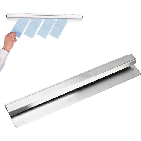 Porte-documents mural en acier inoxydable, 30 cm de long (1/5)