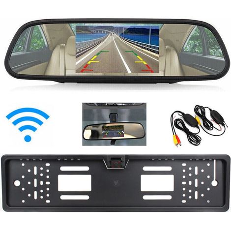 Kit Retroviseur Avec Ecran 4,3 Pouces - Moniteur TFT 480x272 - Vision Nocturne - Entrée Vidéo Double AV1/AV2 - Pour Voitures Utilitaires Et Camions - 1 Pièce