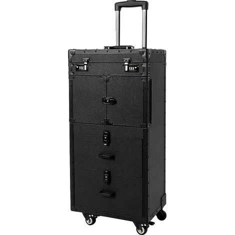 Chariot Cosmétique, Design Durable, Organisation Efficace, noir (1/2)