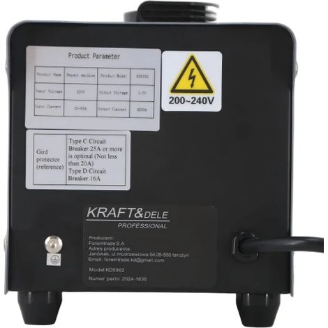 Saldatrice SPOTTER 4200A con carrello e accessori  Kraft&Dele
