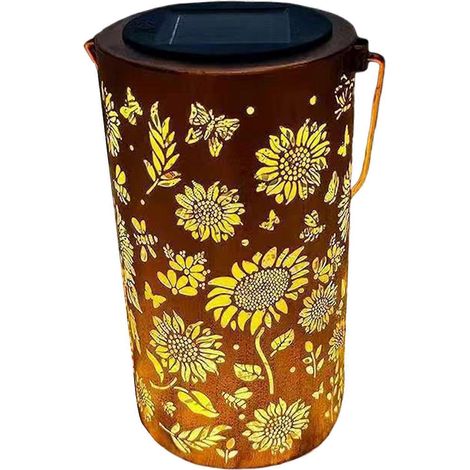 Lampe solaire Solaire Tournesol Jardin Lanterne Métal Out - étanche LED éclairage (1/5)