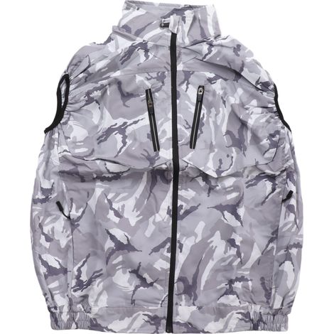 Gilet de travail rafraîchissant d'été avec ventilateur USB détachable, blanc, pour le jardinage, taille XL, camouflage léger (1/5)