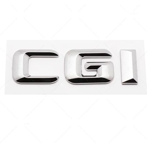 (Logo argenté convexe en CGI) - Autocollant 3D en ABS avec logo pour coffre arrière de voiture, compatible avec Mercedes C200, C220, W204, W205, E220, E200, E250 et W211. Accessoires inclus : emblème, (1/5)