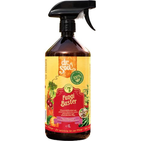 Dr.Soil FUNGI BUSTER, Natürliches Abwehrmittel gegen Pilze, gebrauchsfertige Lösung mit 1 Liter Sprühflasche