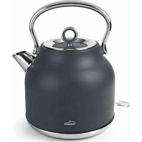 Retro-Wasserkocher aus Edelstahl, STRIX-Technologie, mattgrau, 1,7 Liter… (1/5)