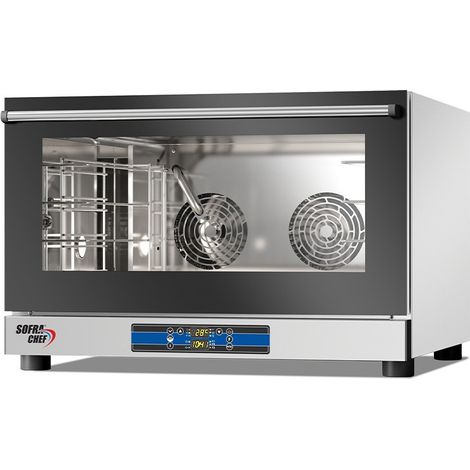 Four à convection avec humidificateur - Commandes digitales - 4 niveaux 600 x 400 et GN 1/1 - 400 V - Gamme SOFRACHEF - Sofraca