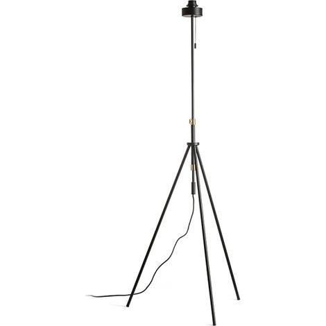 Lampada LUTON piedistallo treppiedi da terra  nero/ottone 230V E27 40W