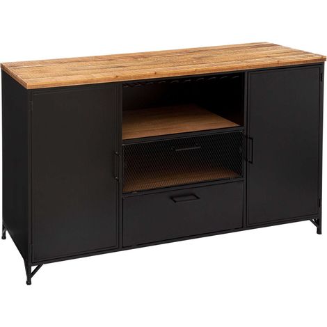 Buffet 2 portes et 2 tiroirs en bois CIERNA (1/5)
