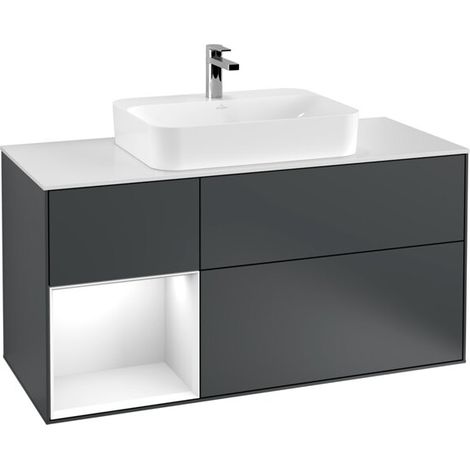 Villeroy & Boch F411GFHG Meuble sous-lavabo Finion F41 (1/2)