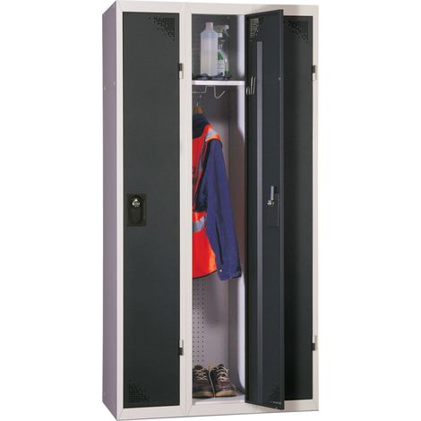 PROVOST - Vestiaire industriel monobloc anthracite 3 colonnes - Provost