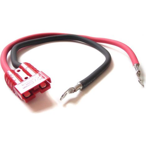 Câble d'alimentation batterie avec fiche rouge Anderson SB50 et oeillet M10 50 cm