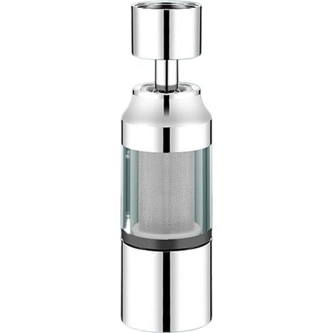 Filtre à eau pour robinet d'évier, purificateur en acier inoxydable, filtre de robinet étendu, adoucisseur d'eau, système de filtration 3 modes, pour maison, hôtel, salle de bain, matériau ABS, 4,41 x (1/5)