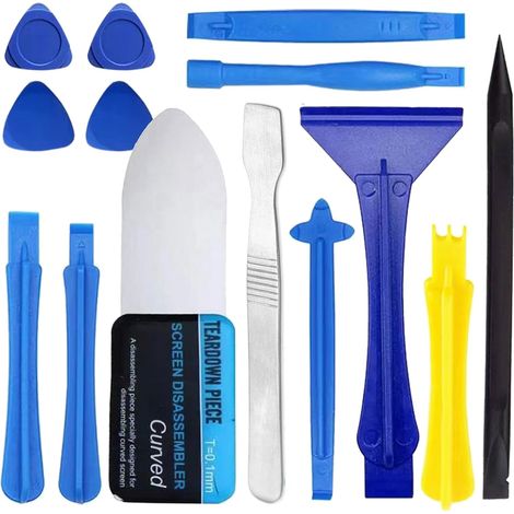 14PCS Kit d'outils de Levier - Outil d'ouverture, Métal, Plastique, Ultra Fin, Kit d'outils de réparation pour Smart Phone, Téléphone Portable, Ordinateur Portable et Tablette (1/5)