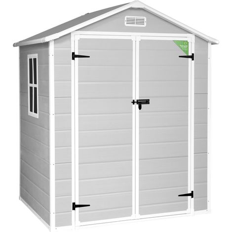 Caseta de Resina Jardín Wasabi Aqua 2.6 - Espesor de 12 mm Robusto - Suelo incluido - Ventana - 181x134x210cm 2,39m2 (1/4)