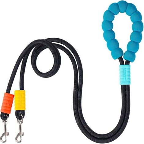 Laisse de Dressage pour Chien Double Extrémités, 2M Corde Coulissante Chien Poignée Souple, 3 Types Traction, avec Crochet Rotatif à 360 °, pour Chiens en Cours d'exécution, Entraînement, Jogging