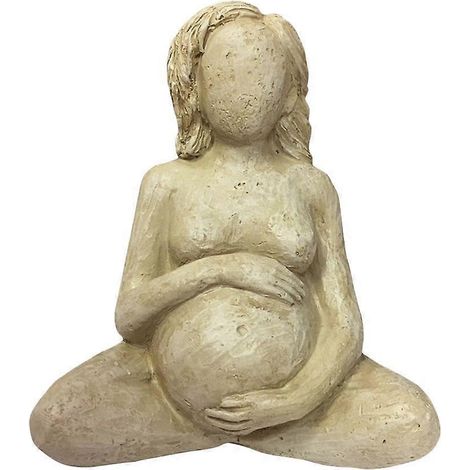 Statue de femme enceinte, sculpture en terre cuite, décoration de table