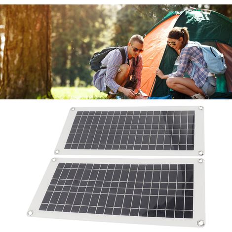 Kit de panneau solaire monocristallin double panneau 40W 10A 50V pour éclairage de secours de camping. (1/5)