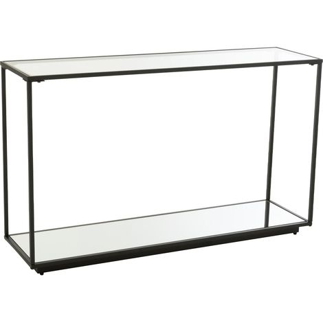 Console en Verre "Lorie" 132cm Noir (1/5)