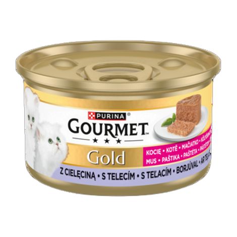 GOURMET GOLD KITTEN - Mousse para gatitos con ternera 85 g