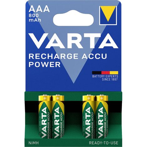 Varta RECH.AC.Power AAA800mAh BLI4 Micro (AAA)-Akku NiMH 800 mAh 1.2 V 4 St.