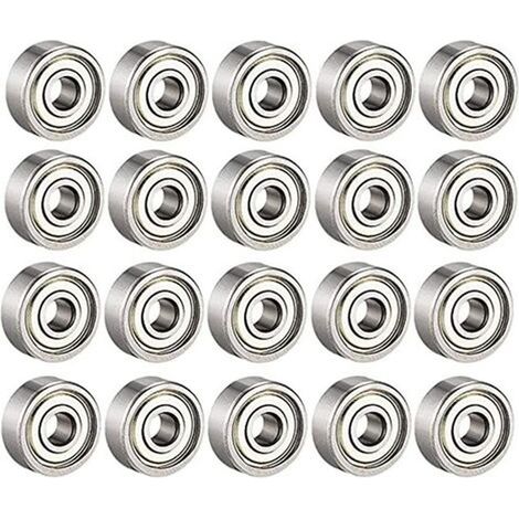 Roulements à billes 608 ZZ, roulements à billes miniatures à gorge profonde pour métal 608zz (8 mm x 22 mm x 7 mm) (1/5)
