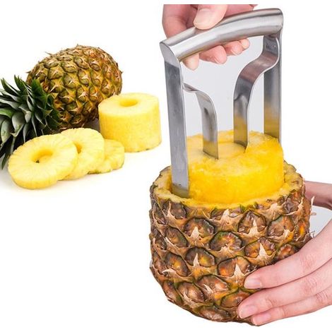 Descorazonador y cortador de piña de acero inoxidable con cuchillas reforzadas más gruesas para uso en la cocina (1/5)